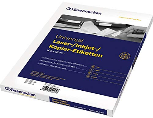 Soennecken Etikett 5767 105x48mm weiß 1.200 St./Pack.