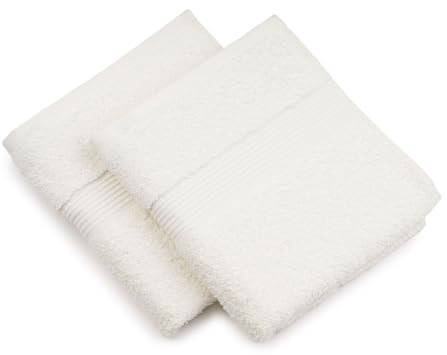 Gözze - New York Handtuch, 2er Set, Weich und saugfähig, 100% Baumwolle, 50 x 100 cm - Natur