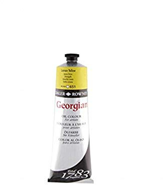Daler-Rowney Georgian Oil Paint, Aluminium Tube, 7.61oz - 225 ml, Lemon Yellow