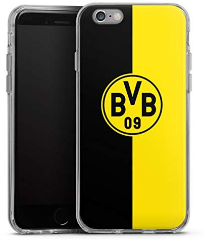 Silikon Hülle kompatibel mit Apple iPhone 6s Case transparent Handyhülle BVB Borussia Dortmund Wappen