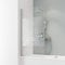 Schulte pare-baignoire 80 x 140 cm, profilé aspect chromé, montage gauche droite, écran 1 volet pivotant rabattable 180° contre le mur, verre de sécurité 5 mm sérigraphié, joint d'étanchéité