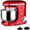 MONZANA® Batidora Amasadora 6L Accesorios Robot de Cocina Completo 1200W 7 Velocidades Acero Inox Repostería Diseño Retro Postres Tartas
