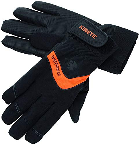 Kinetic Armor, schwarzer, dünner und wasserdichter Handschuh, Schutz for Nässe und Kälte, verfügbare Größen M, L und XL, Material 100% Polyester, Handfläche 100% PU (Größe L)