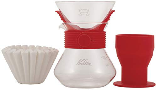 Kalita Wave Style Up Set Größe 185, 500 ml Server, rot