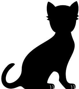 GreenIT 10cm Aufkleber Tattoo Katze Mietze Deko Folie Wandtattoo für Auto Wand Tür Fenster Bordüre (schwarz)
