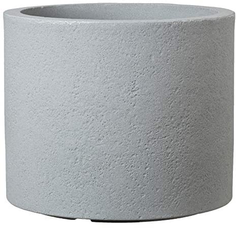 Scheurich Panzano 50, bac à Plantes/Pot de Fleurs/jardinière, Rond, Couleur : Gris Pierre, fabriqué avec du Plastique recyclé, Garantie 10 Ans, pour l'extérieur