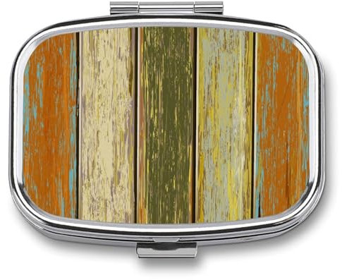 Holz Pillendose Klein Tablettenbox Medikamentenbox Handlicher Pillenbox Reise Pillenetui 5.5 cm