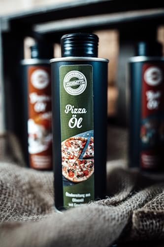 Odenwälder Lebensmittel Premium Pizza-Öl, Sonnenblumenöl mit Gewürzen, aromatisiertes Speiseöl zum Würzen von Pizza & mediterranen Gerichten – Made in Germany – 250ml
