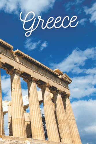 Greece: Greek Themed Blank Lined Notebook