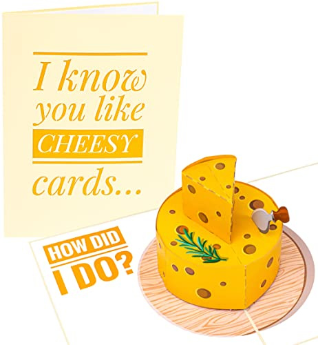 PopLife Cheesy 3D Pop Up Karte - Lustige Valentinstagskarte, Geburtstagskarte, Just Because Herzlichen Glückwunsch, Muttertag, Gute Besserung Geschenk für BFF - Scherzkarte für Papa, Freund, Sohn