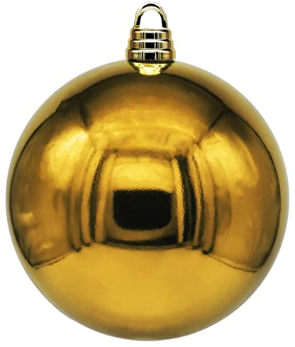 XXL Weihnachtskugeln Ø 30cm - Christbaumkugeln - bruchsicher und stoßfester - Christbaumschmuck -1 Stück - Baumschmuck Weihnachten Deko - Gold - glänzend