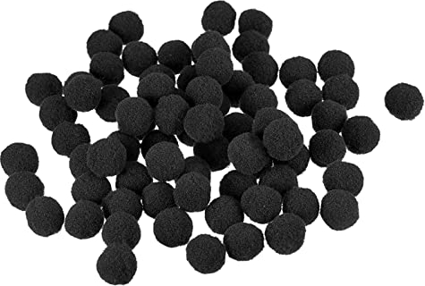 sourcing map 100 Stück Filzkugeln Bunt Filzstoff Perlen Set, 1.5cm Filzkugeln Pompons Filz Pom Poms zum Basteln Filzbälle für DIY Kreative Handgefertigt Dekorationen Geschenk, Schwarz