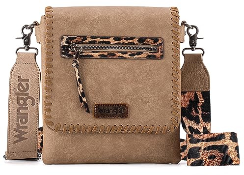 Wrangler Crossbody Taschen für Frauen Western Woven Satchel Geldbörse mit Gitarrengurt