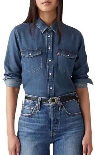 Levi's Women's Iconic Western Shirt, Paper Map 2, XS