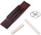 Ukulele Saite schwarz Set mit Yuge Lili Sattel und Sattel + kleiner viersaitiger Palisander Steg für Ukulele Gitarre