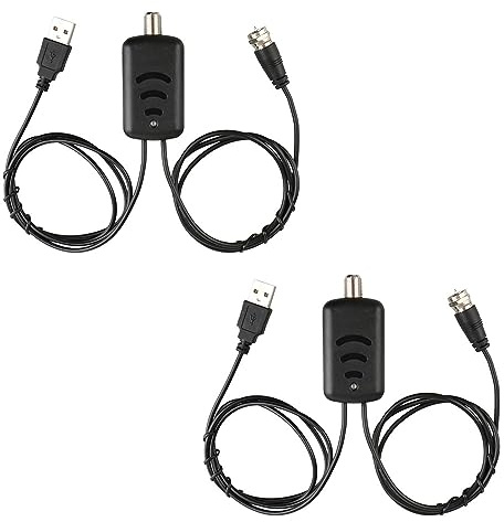 Lucaidian Amplificatore per antenna TV digitale ad alto guadagno, per interni, confezione da 2