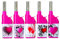 Stabfeuerzeug 10,5cm Herz Pink Rosa Valentin Liebe 5er Pack Feuerzeuge Leichtbedienung Seniorengerecht Anzünder BBQ Feuerzeug