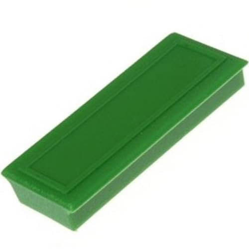 20 x Rechteck-Magnet Ferrit 53 x 22,5 x 9 mm L x B x H Pinnwand Magnete Memomagnet mit Etikettenfläche - Haftkraft 1,5 kg - Büromagnet Kühlschrankmagnet - 20 Stück, Farbe:grün