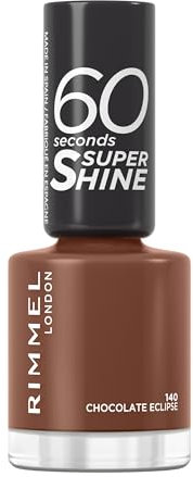 Rimmel London, 60 Seconds Super Shine, Esmalte de uñas, 140 Chocolate Eclipse, 8 ml