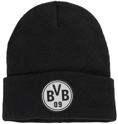 Borussia Dortmund Reflective Beanie Wintermütze (DE/NL/SE/PL, Alphanumerisch, Einheitsgröße, schwarz)