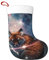 Miniks Weihnachtsstrümpfe, Motiv: Fuchs auf der Galaxie, hängende Ornament, Kamin, Weihnachtsbaum, Feiertagsparty-Dekoration, 45,7 cm