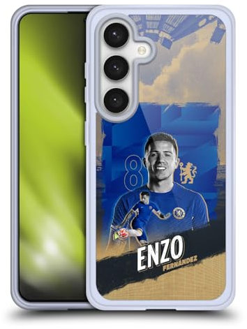 Head Case Designs Offizielle Chelsea Football Club Enzo Fernández 2023/24 Erstes Team Soft Gel Handyhülle Hülle kompatibel mit Samsung Galaxy S24 5G