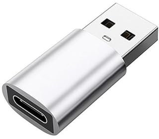 INF Adapter USB 3.0 Stecker auf USB-C Buchse Kompatibel mit iMac/MacBook/MagSafe, Ultrakompaktes Design, 1 x USB/USB-C-Adapter (Silber)