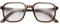 LONDON MOLE Brillen | Hollywood-Lesebrille | Quadratische Lesebrille | Coole Leser | Stilvolle Lesebrille | Unisex | Federscharniere | Durchsichtiges Braun | + 1,0 Vergrößerung