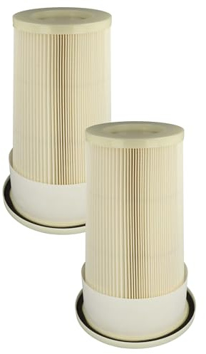 vhbw 2x Faltenfilter kompatibel mit Dustcontrol DC 2700c | 2700i, 2800, 1800, 2900 eco Staubsauger - Patronenfilter, Weiß - Ersatz für Dustcontrol 42029