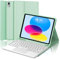JADEMALL Clavier avec Trackpad pour iPad 11eme Generation A16 2025/10eme Generation 10.9 2022, AZERTY Clavier avec Pavé Tactile pour iPad A16 11/10.9 Pouces, Détachable avec Porte-Crayon, Vert Clair