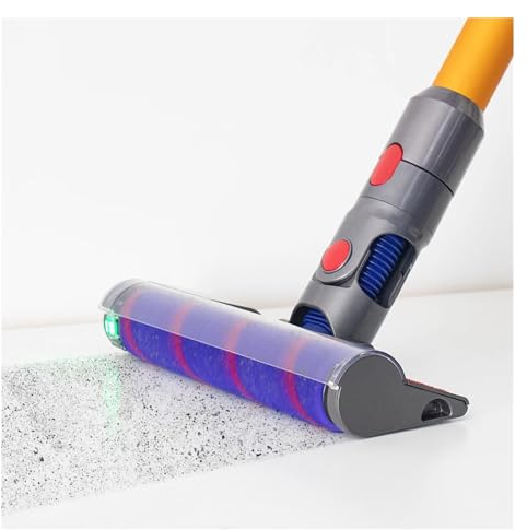 ORCOW Soft Roller Slim Bürstenkopf kompatibel mit Dyson V15/V12/V11/V10/V8/V7 mit Laserlicht-Staubsaugerzubehör