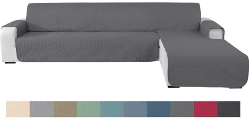Ystyle Universell Sofabezug L Form 4 Sitzer (285CM, Hellgrau) | Couch Überzug Ecksofa L Form Wasserdicht, Sofa Überzug L Form Rutschfest, Kratzfest Sofa Cover L Shape, Modern Sofaüberwurf