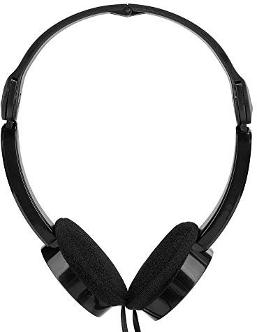 Gsycle Kids Headphones,Foldable Wired Stereo Headset with Microphone on Ear Headphones Stereo Headset Headphones with Jack Plug in(Black)