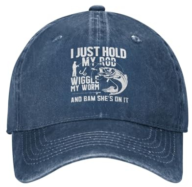 GQWJKSZ „I Just Hold My Rod Wackelt mit Meinem Wurm und Bams She's On It-Mütze für Herren, Baseballkappen, Coole Hüte