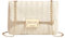TOFBS Sac a Main Femme Bandoulière de Plage d'Embrayage Soirée Sacs Tissés Pochette en Paille Tissée Bohème avec Chaîne pour Ceremonie Mariage Parti Prom (Beige)