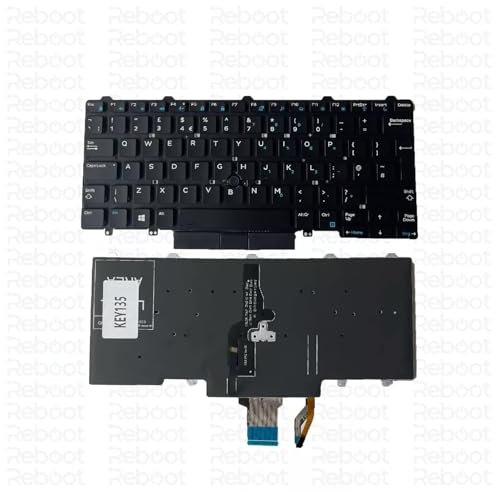 For Dell Latitude 5480 5490 7480 7490 UK Layout Laptop Keyboard With Backlit