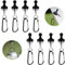 Cragmut 8 Stücke Plastik Rund Magnet Haken, Magnethaken Camping Multifunktional, Outdoor Camping Magnethaken, Schwarz Magnethaken Abnehmbar, für Camping Garage Küche Büro