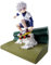 Xinnice Killua Zaoldyeck Figur Anime Charaktere Killua Zaoldyeck Actionfigur Skateboard Ver. PVC Modell Sammlerstück Statue Dekorative Geschenke, 14cm