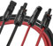 Cjueiom Solar Extension Cord, 6mm² 3M Solar Panel Extension Cable with Female and Male Waterproof Solar Panel Wire Adapter for Solar Power Station (3m Red + 3m Black)