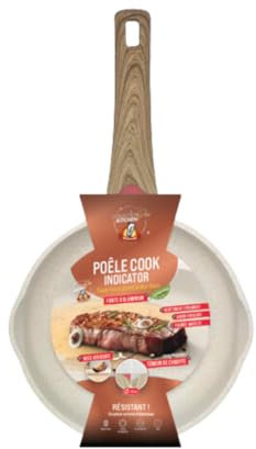 Venteo - Pack Poêle KitchenPro Cook Indicator - 20-24-28 CM - Résistant