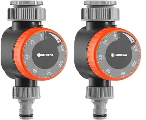 Gardena Bewässerungsuhr: Automatische Zeitschaltuhr für Wasserhähne 26,5 mm (G 3/4) oder 33,3 mm (G1), Flexible Bewässerungsdauer (5-120 min), leichtes Anschließen Dank Schnellstecksystem (1169-20)