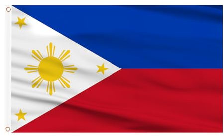 AhfuLife Bandera de Filipinas de 150cm x 90 cm, 2 Piezas de colores Brillantes con Ojales de Latón, Bandera Decorativa de Filipinas para 2025 Fútbol Mundial Olímpico Día Nacional Calle Fiesta Bar