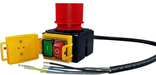 Gokelomg KOA7 Geräteschalter Maschinenschalter 380/400V 3 Phasen mit Kabel und Phasenwender Inkl. Kombinierter Not-Aus-Klappe