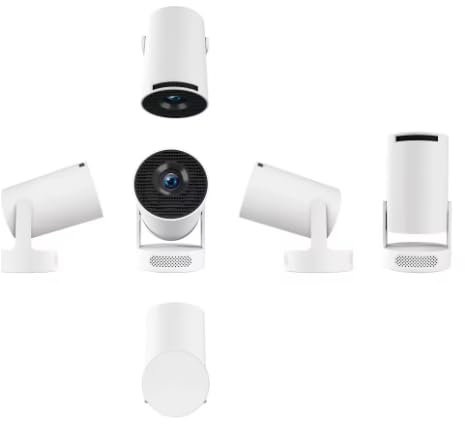 [2025 Upgraded & Android 11.0] Mini Projector Native 720P HD, Supports 4K 1080P, XGODY Gimbal 3 Portable Projector 12000 Lumen, WiFi 6, Bluetooth, Auto Keystone, Video Projector for Home Cinema