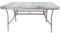 HERSIG - Mesa de Jardin Rectangular de Acero y Vidrio Templado - Mesa Exterior Gris 120x70x70 CM - Mesas de Terraza y Jardín Rectangulares - Mesas para Verano Exterior con Cristal Texturizado