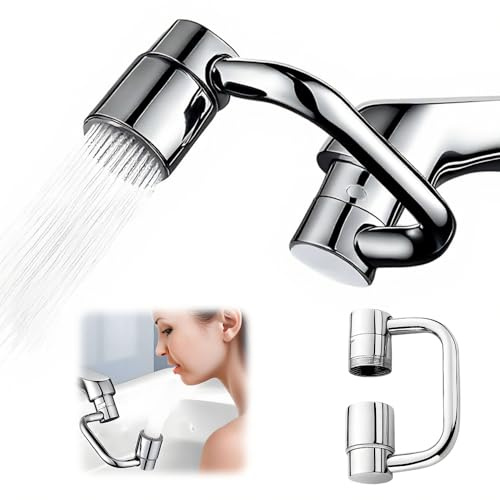Multifunktionaler Verlängerungshahn, 2025 Neu wasserhahn verlängerung, U-förmiger Roboterarm 1080° drehbare Armatur-Belüfterverlängerung, Universal-Spültischarmatur verlängerung für Bad und Küche (1)
