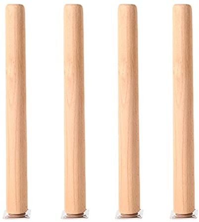 SHGUOMSC Massivholz, 4er-Set, 27,56 Zoll, Holztisch for Schreibtisch, Couchtisch, Schrank, Ersatzfüße mit Montageplatten und Schrauben