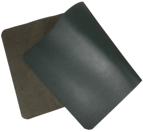 MAGICLULU Alfombrilla de Ratón y Teclado Resistente al Agua Superficie de Cuero Verde Oscuro Antideslizante para Gaming y Oficina Cojín para Laptop Protección Duradera para Escritorio