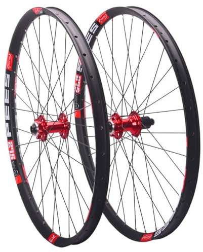 QHYRZE Juego De Ruedas para Bicicleta De Montaña 26/27,5/29'' Boost Rueda MTB MS 12s Eje Pasante Delantera 15x110mm Trasera 12x148mm Freno De Disco Llanta De Aleación De Aluminio 32H(Rot,29'')