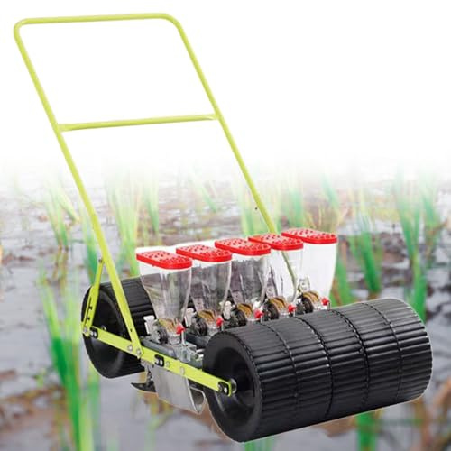 XNXYSMKJ Hand Push Seeder Tools for Planting Adjustable Spacing High Reliability for Sowing Corn Leeks Spinach Carrots (5 line)